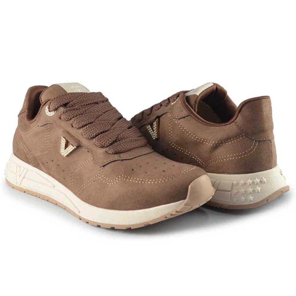 Tênis Via Marte Aplicação Metalizada Feminino Marrom 4