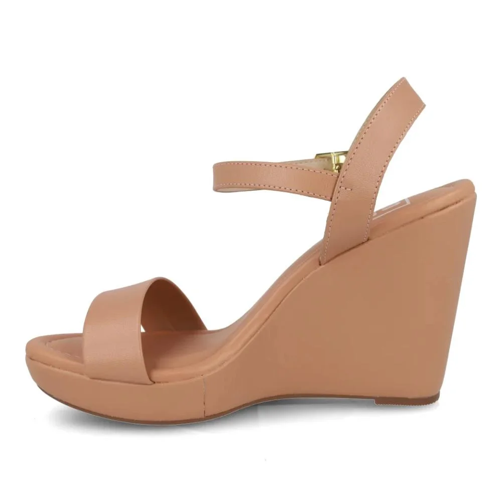 Sandália Moleca Anabela Feminina Bege 2