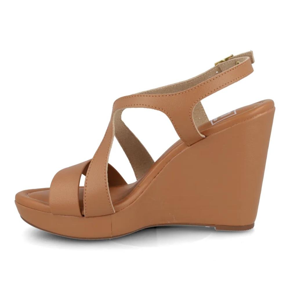 Sandália Moleca Anabela Feminina Marrom 2