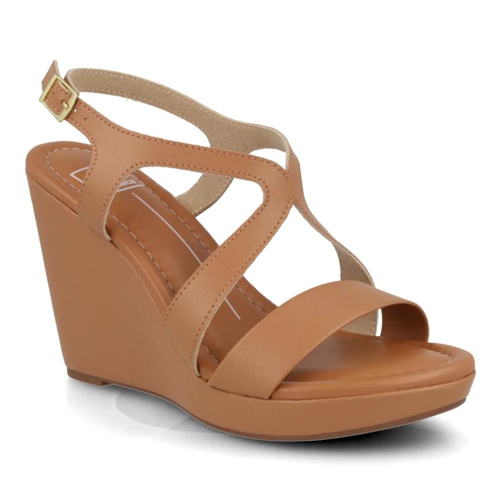 Sandália Moleca Anabela Feminina Marrom 3