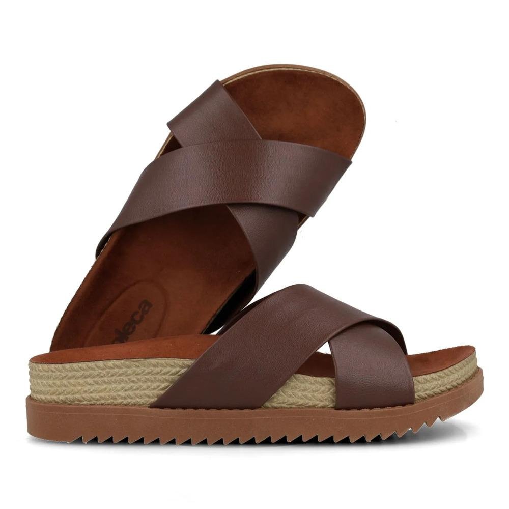 Sandália Moleca Casual Feminina Marrom 5