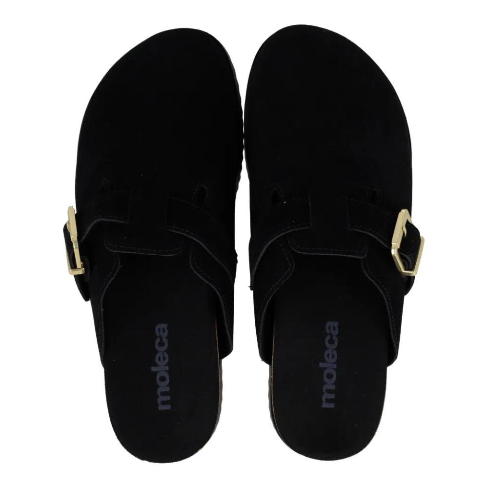 Tamanco Moleca Camurça Feminino Preto 4