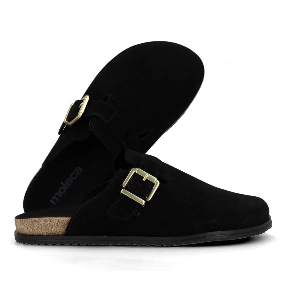 Tamanco Moleca Camurça Feminino Preto 5