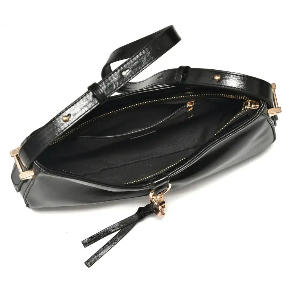 Bolsa Via Marte Ombro Malbec Feminina Preto 4