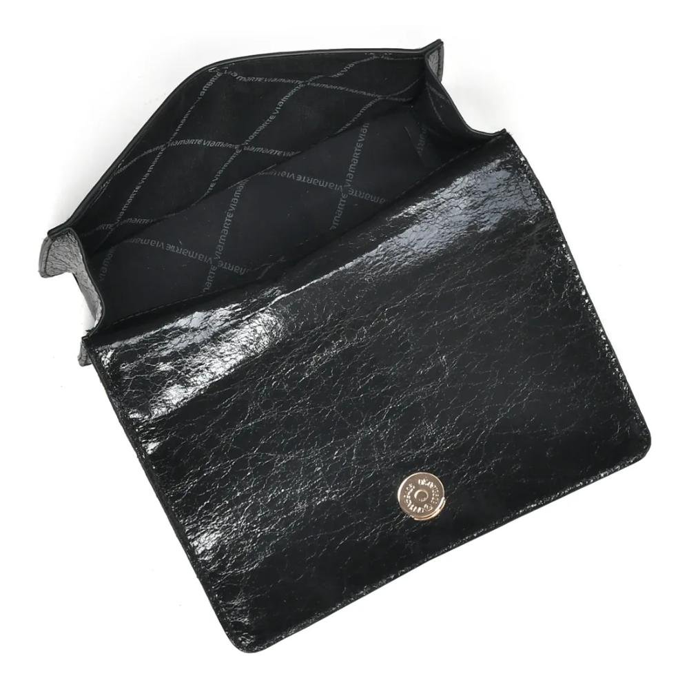 Bolsa Via Marte Craquele Feminina Preto 3