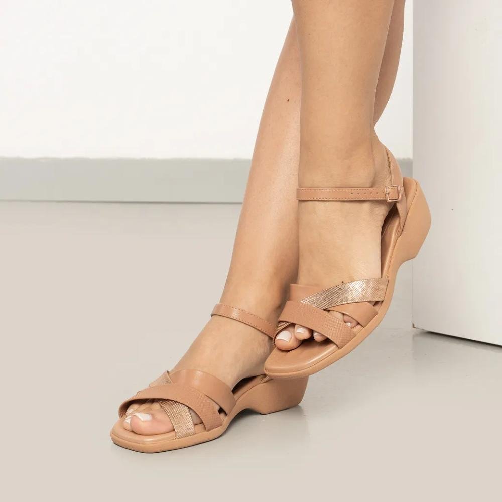 Sandália Beira Rio Casual Feminina Bege 7