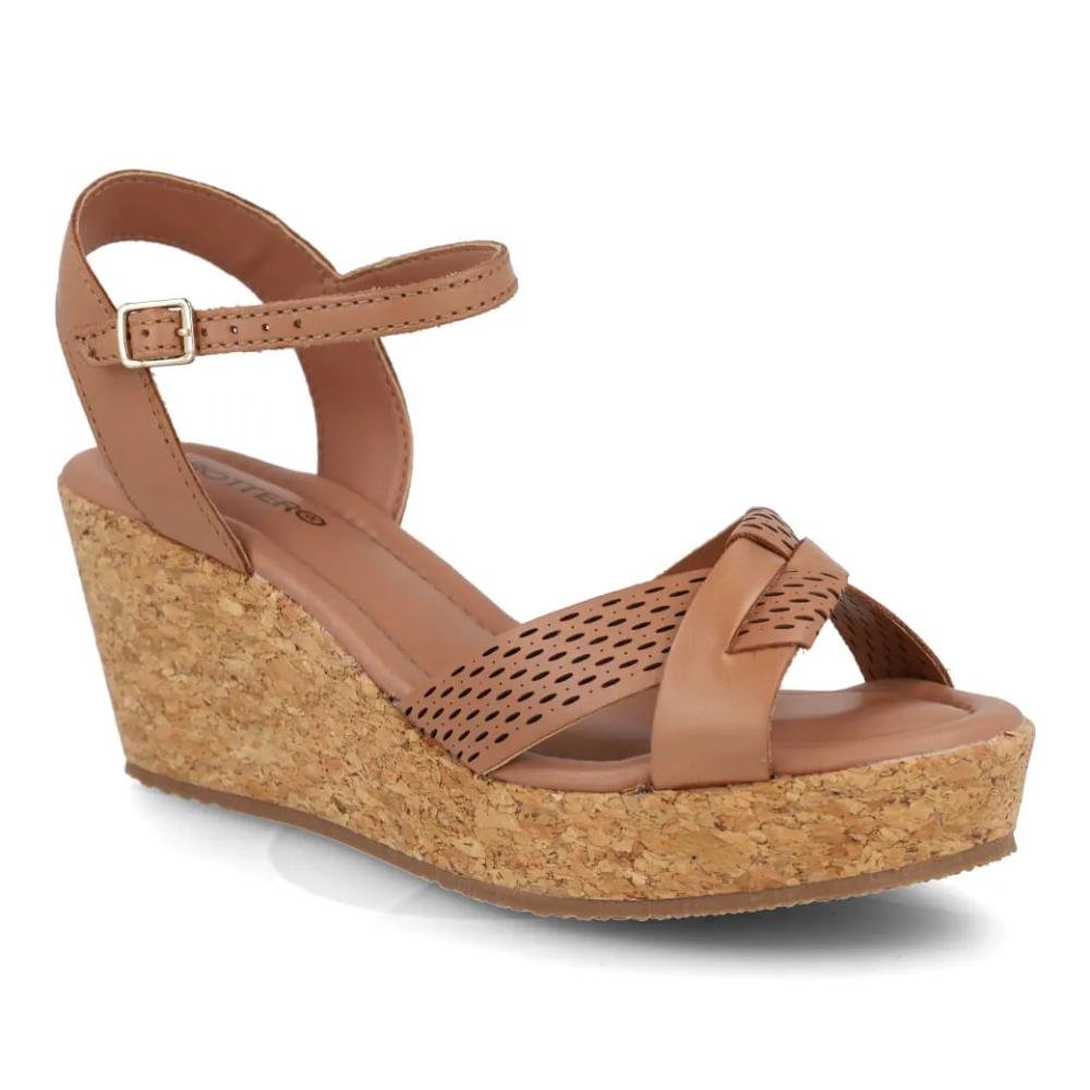 Sandália Bottero Anabela Feminina Marrom 4