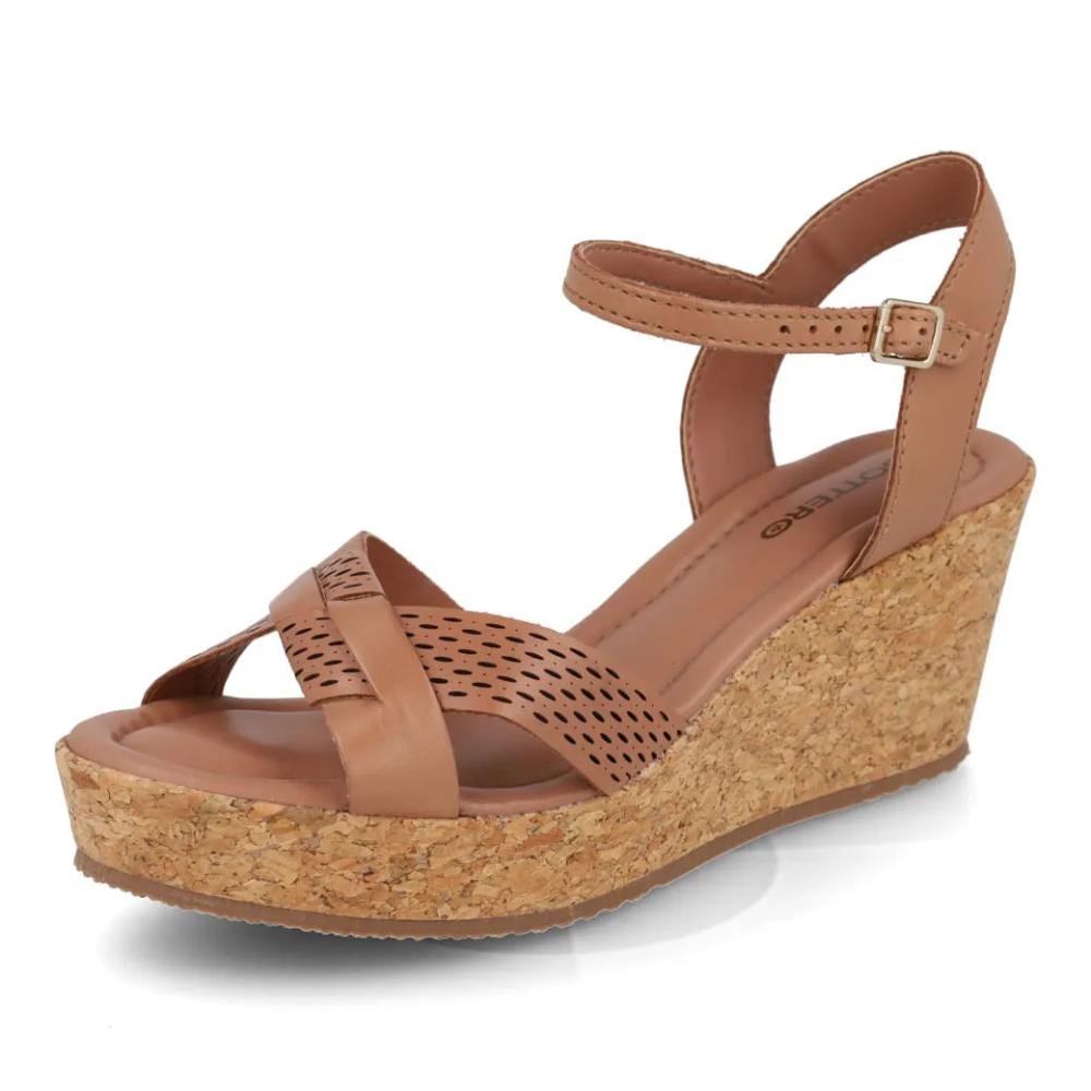 Sandália Bottero Anabela Feminina Marrom 5