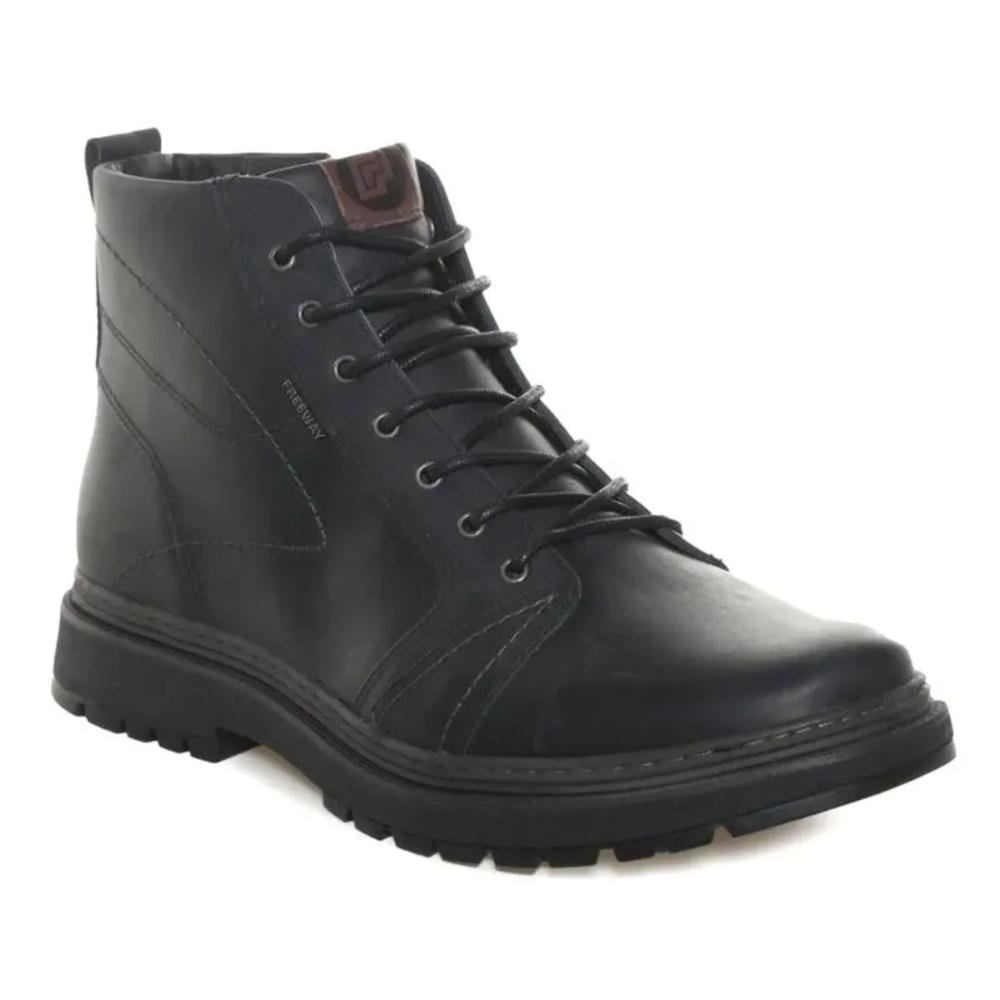 Bota Free Way Couro Masculina Preto 4