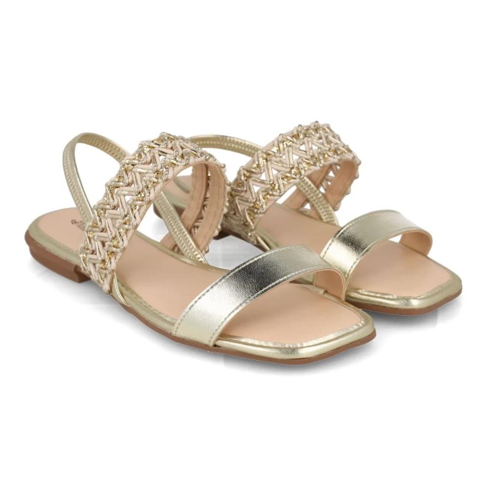 Sandália Mississipi Rasteira Feminina Dourado 3