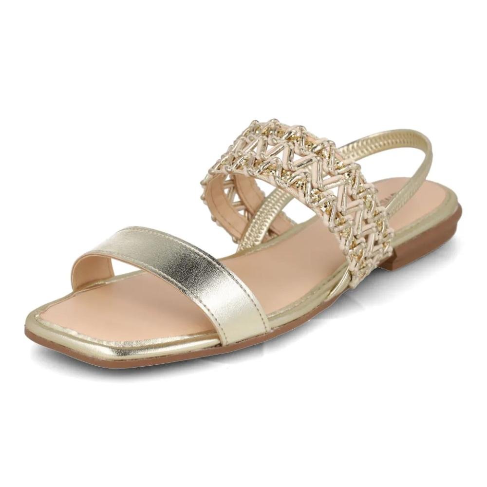 Sandália Mississipi Rasteira Feminina Dourado 5