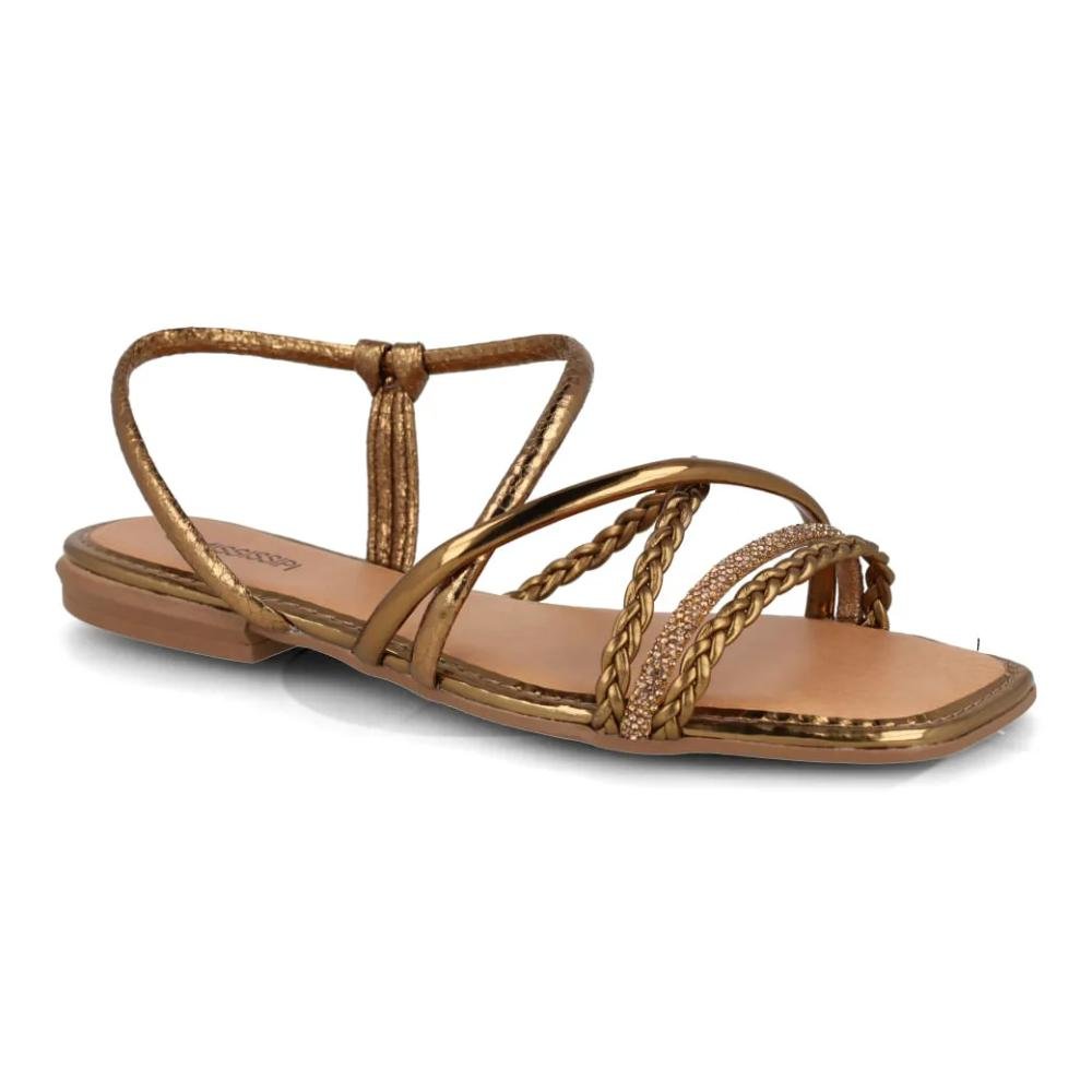 Sandália Mississipi Rasteira Feminina Ouro Velho 4