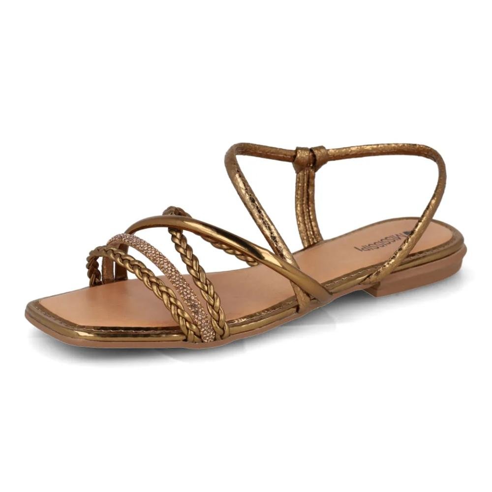 Sandália Mississipi Rasteira Feminina Ouro Velho 5