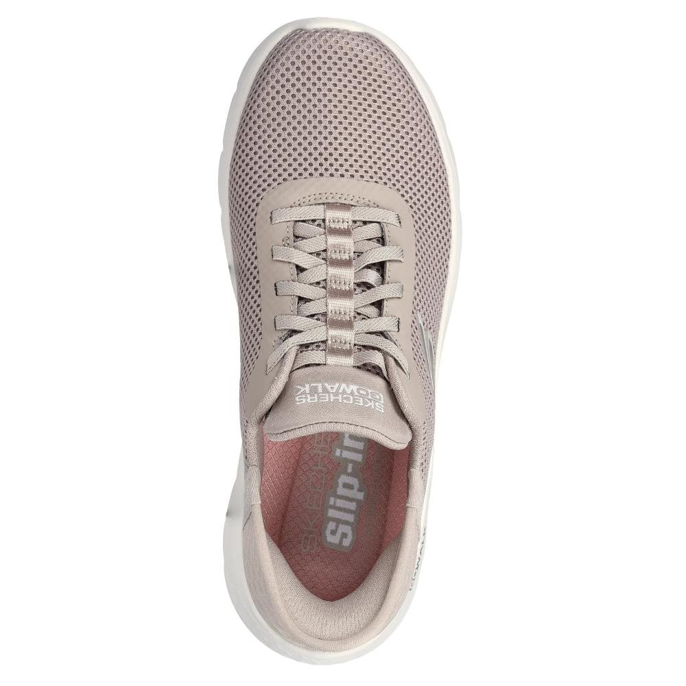 Tênis Skechers Go Walk Flex Slip-ins Feminino Bege 3