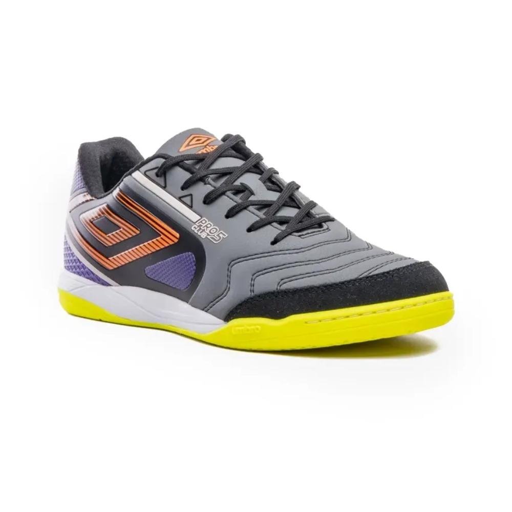 Chuteira Umbro Pro 5 Bump Club Futsal Masculina Cinza 3
