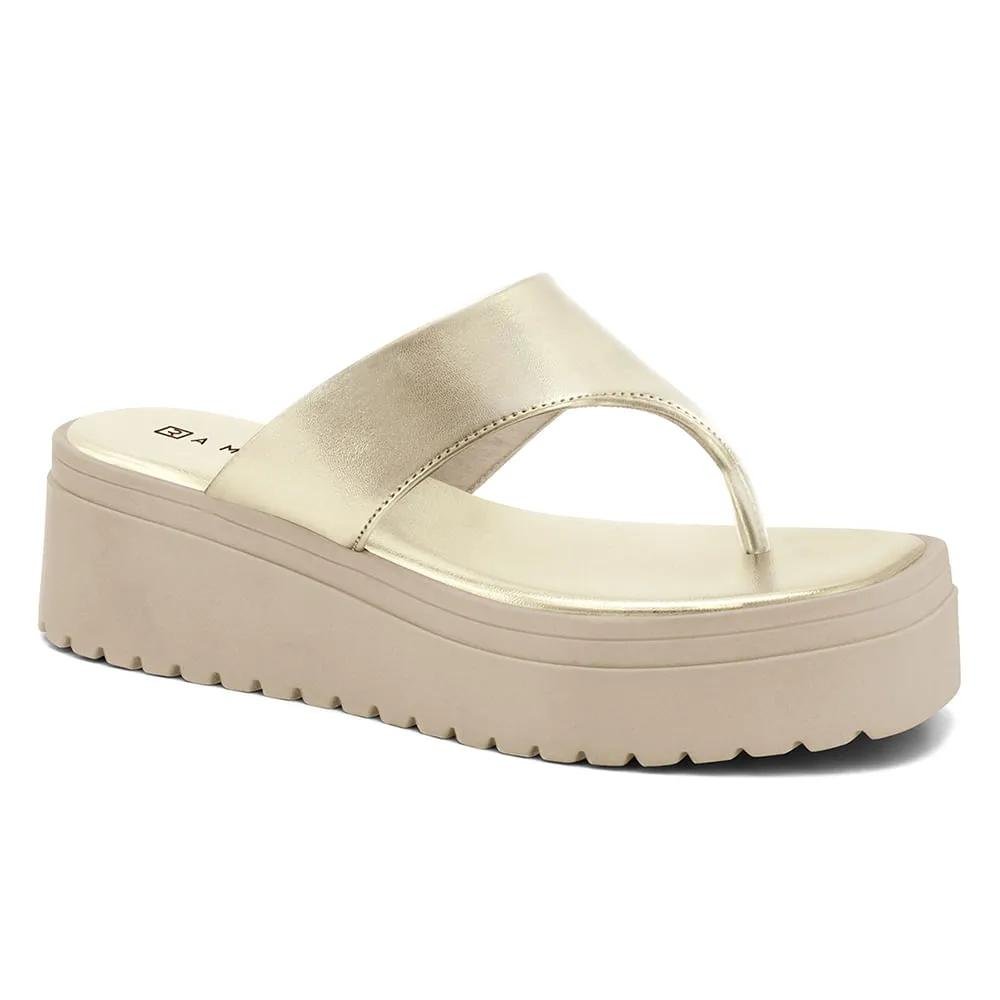 Sandália Ramarim Anabela Dedo Feminina