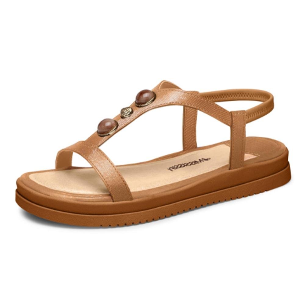 Sandália Flatform Mississipi Tiras Feminina Marrom 3