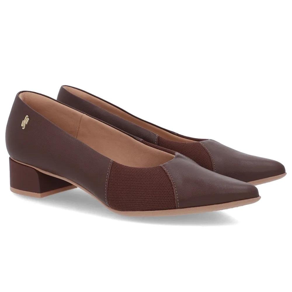 Sapato Scarpin Usaflex Bico Fino Feminino Marrom 2