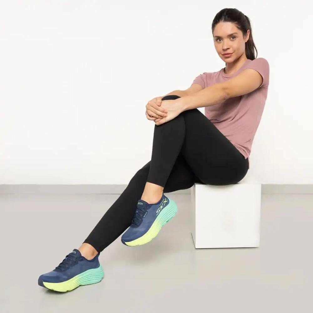 Tênis Skechers Max Cushioning Feminino Azul Marinho 10