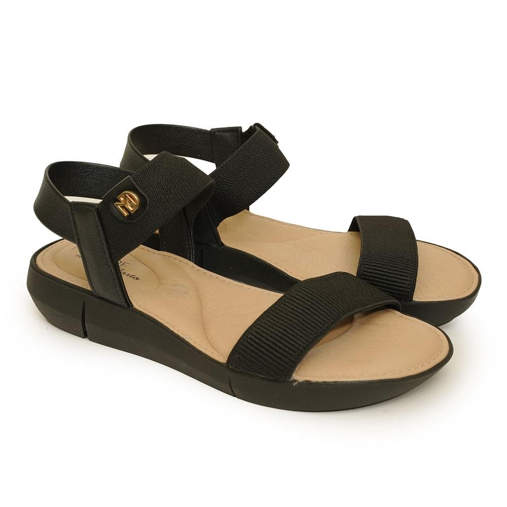 Sandália Feminina Elástico Modare Preto 4