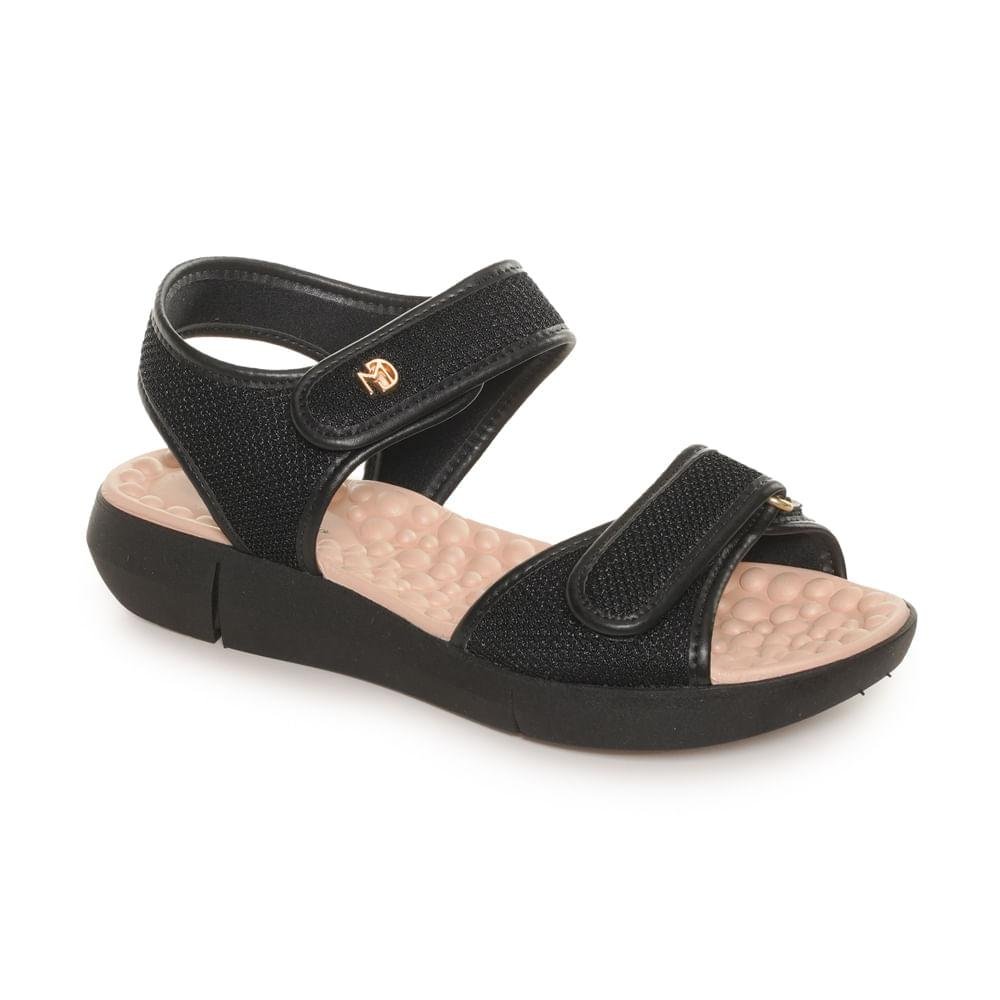 Sandália  Feminina Tiras Elástico Modare Preto 2