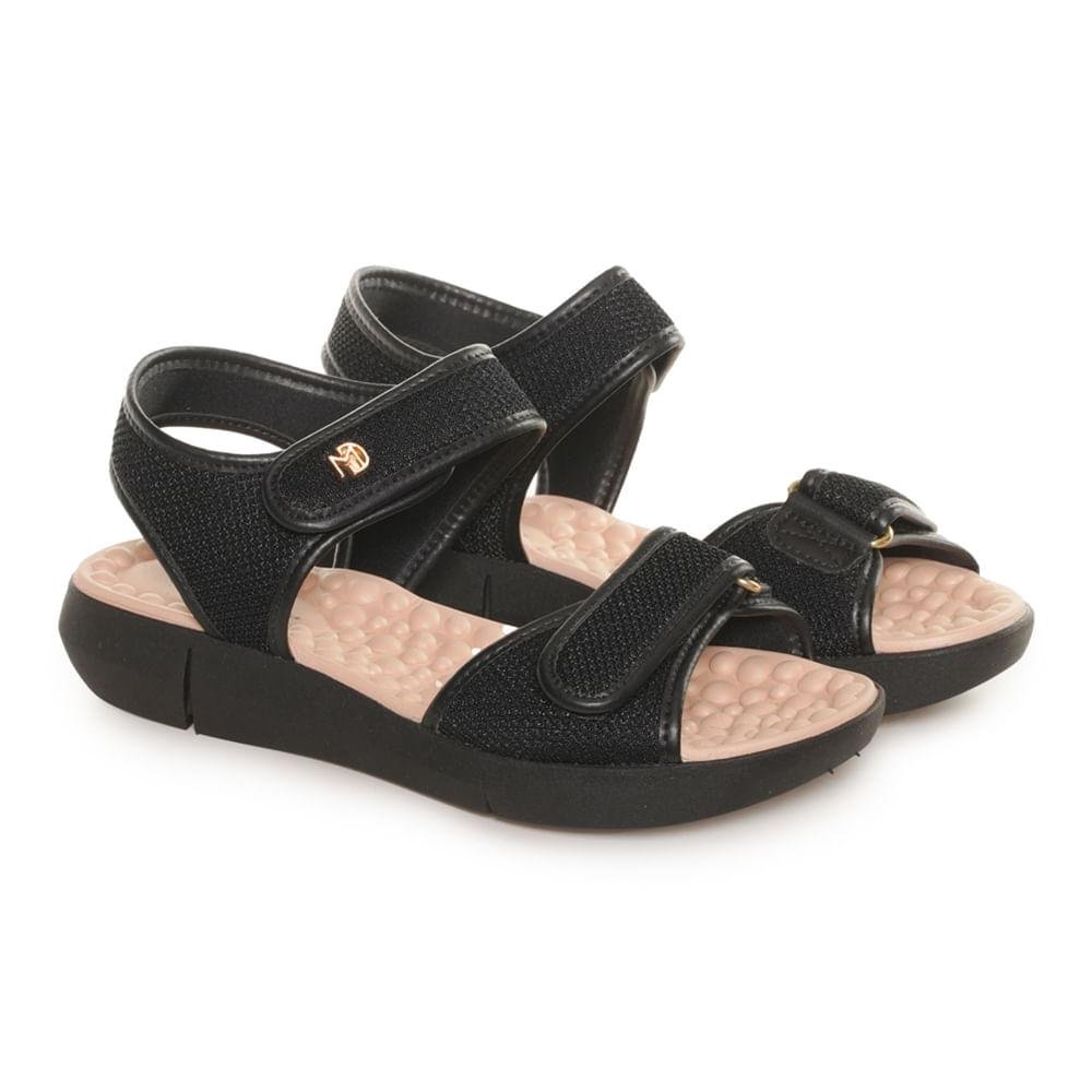 Sandália  Feminina Tiras Elástico Modare Preto 4