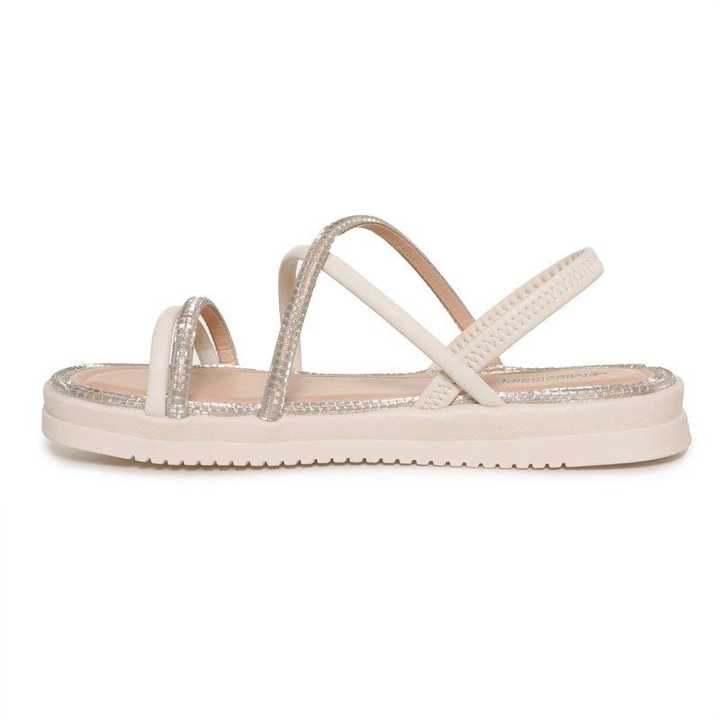 Sandália Mississipi Plataforma Elástico Brilho Feminina Branco 5
