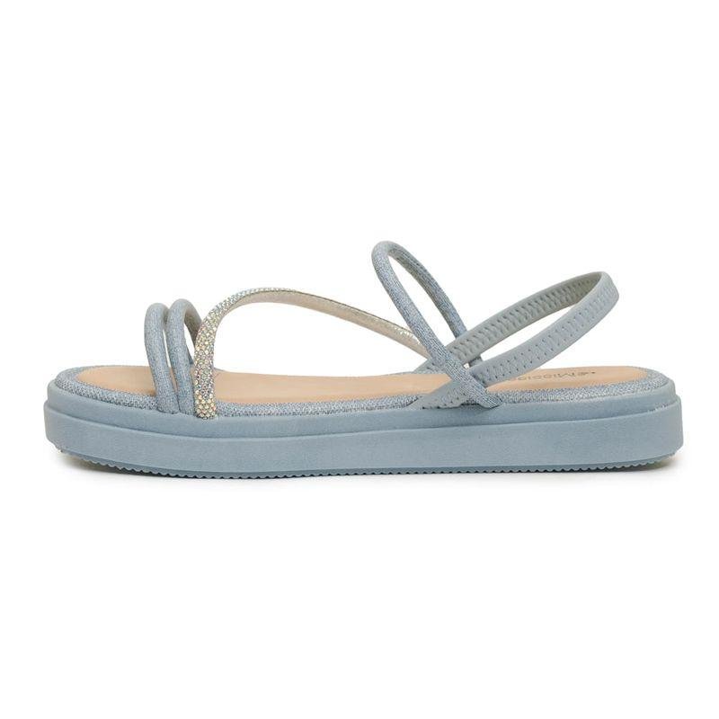 Sandália Flatform Tira Strass Mississipi Feminina Azul 3