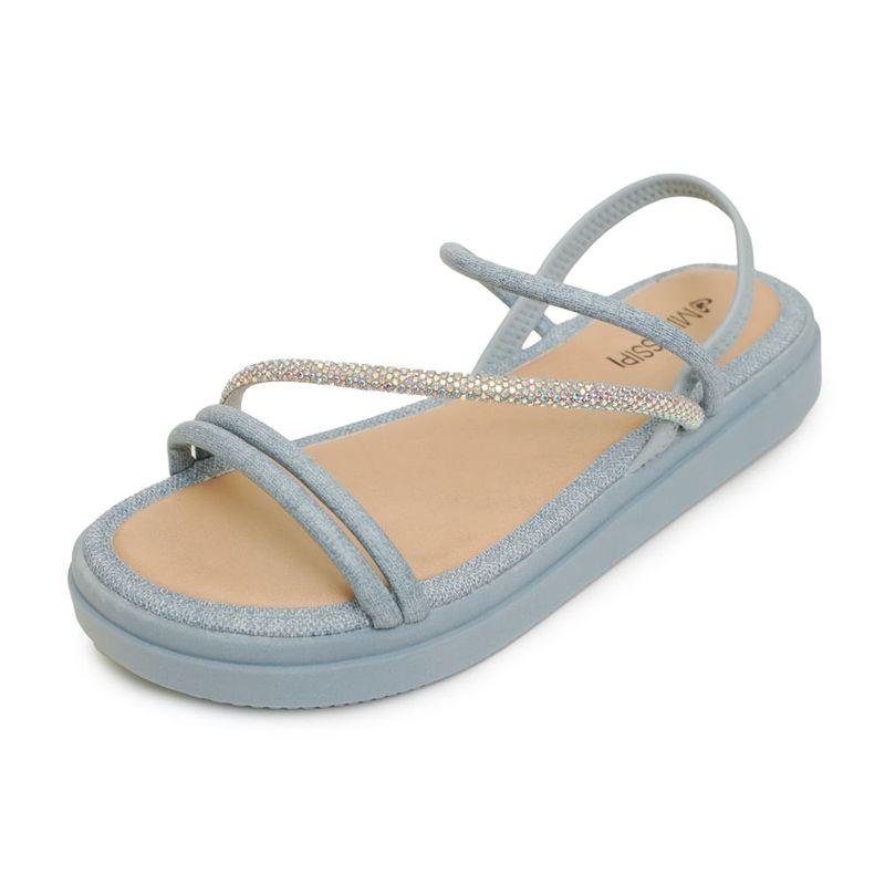Sandália Flatform Tira Strass Mississipi Feminina Azul 4