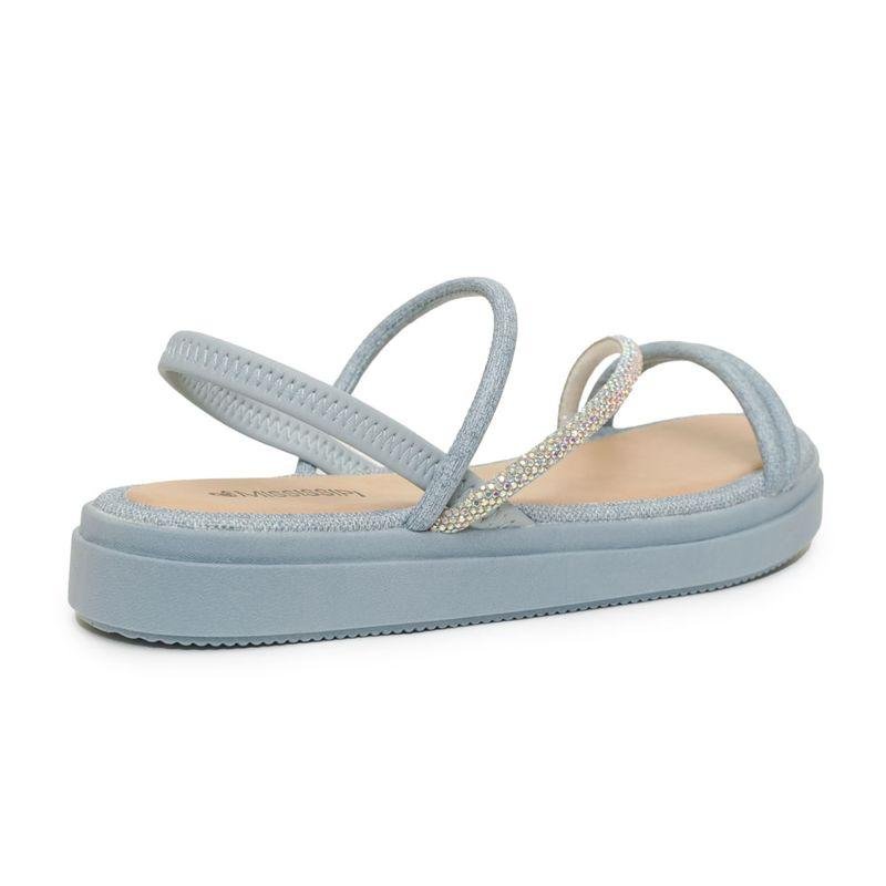 Sandália Flatform Tira Strass Mississipi Feminina Azul 6