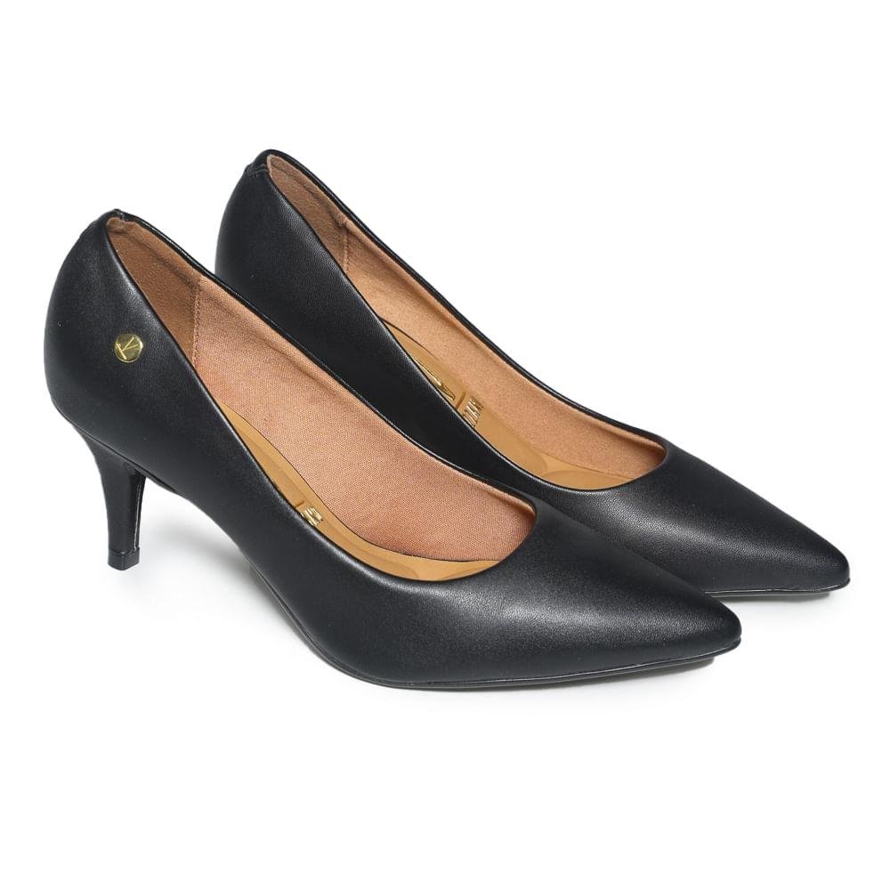 Sapato Vizzano Scarpin Bico Fino Feminino Preto 5