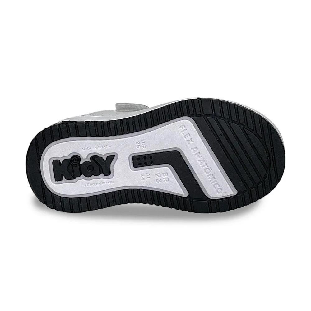 Tênis Casual Kidy Happy Respitec Infantil Branco/Cinza 6