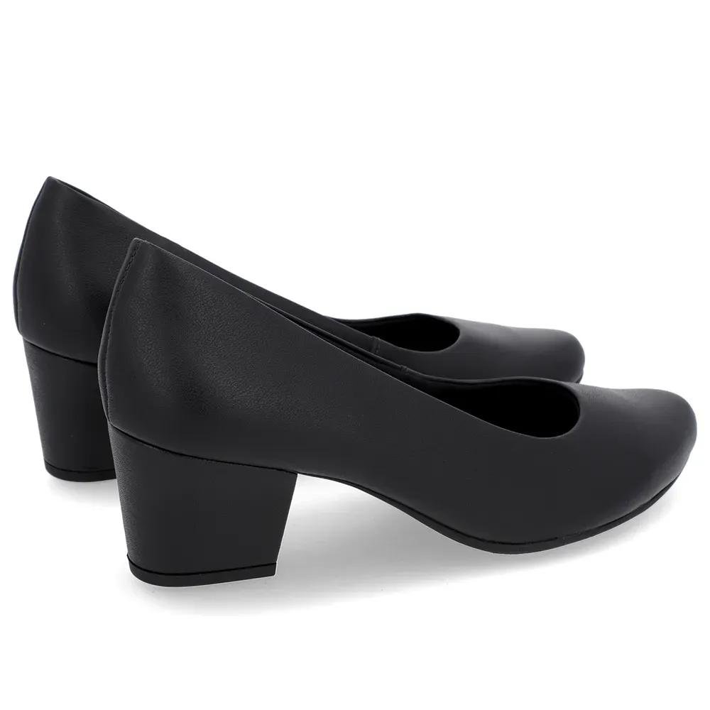 Scarpin Bico Redondo Usaflex Comfy Feminino Preto 3