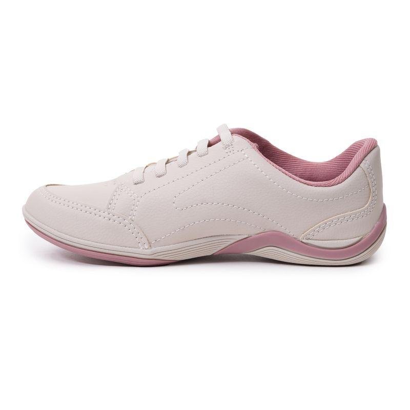 Tênis Kolosh Casual Zíper Recortes Feminino Creme 2