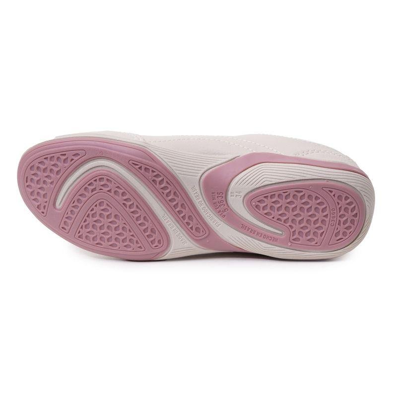 Tênis Kolosh Casual Zíper Recortes Feminino Creme 8