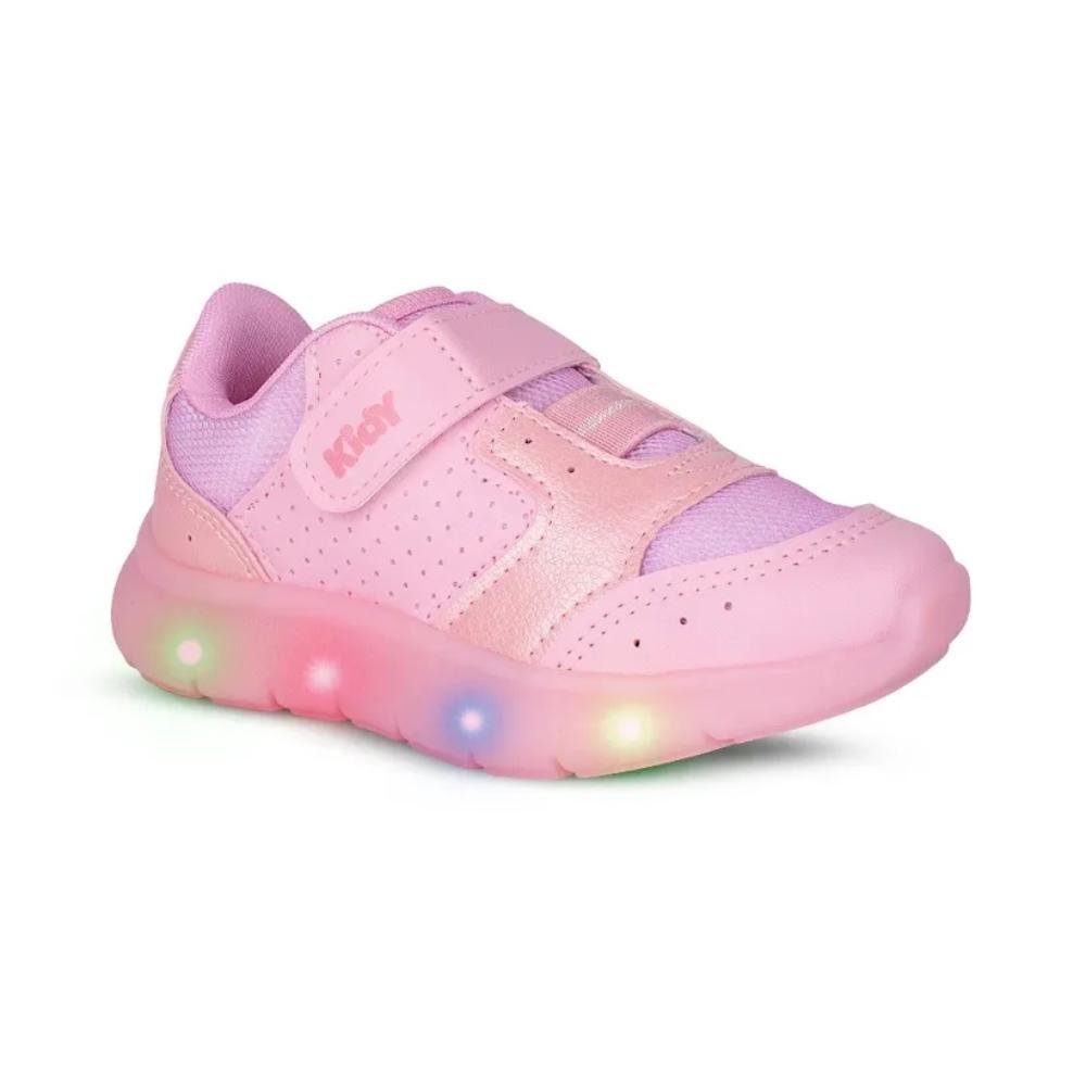 Tênis Casual Kidy Flex Lights Infantil Rosa 2