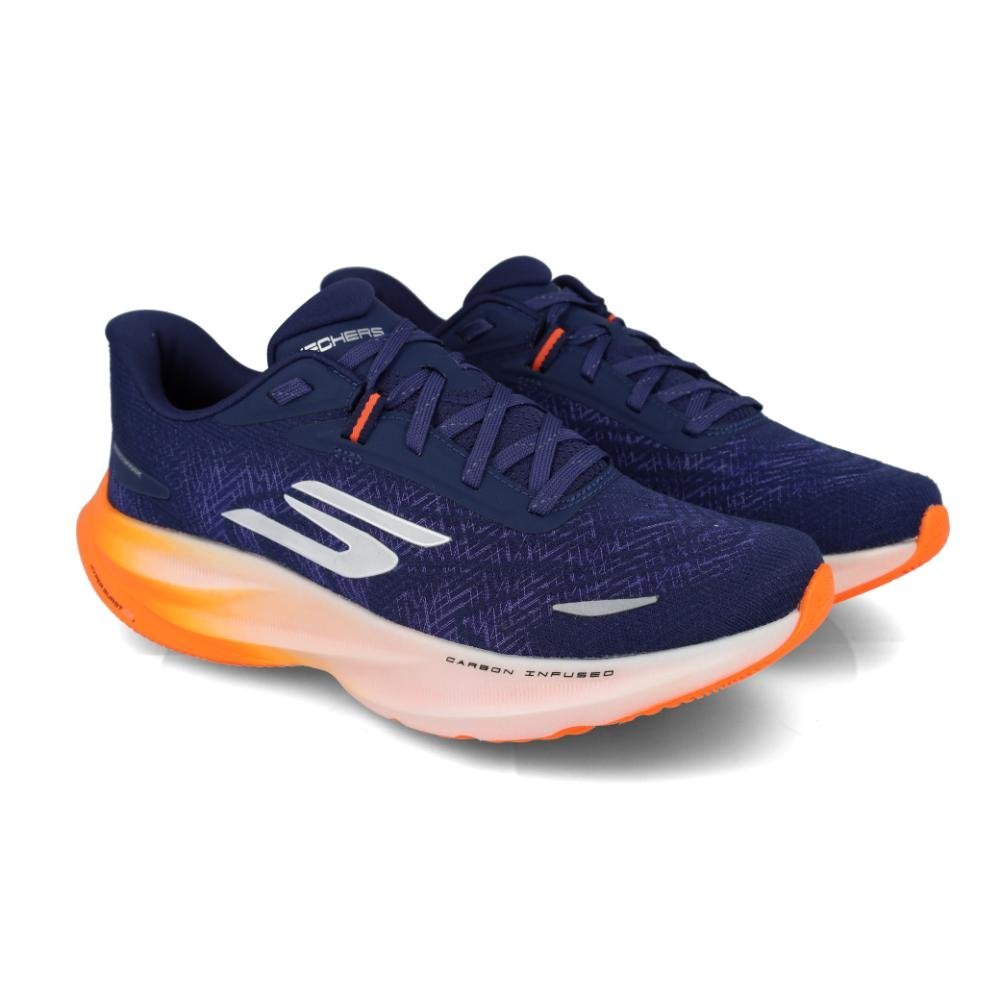 Tênis de Treino Skechers SKX Aero Spark Masculino Azul/Laranja 5
