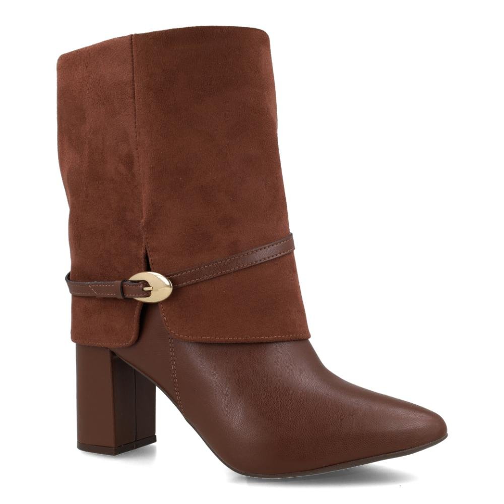 Bota Capa Via Marte Fivela Boho Feminina Marrom 2