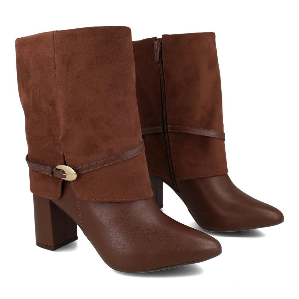 Bota Capa Via Marte Fivela Boho Feminina Marrom 3