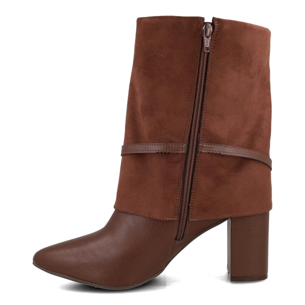 Bota Capa Via Marte Fivela Boho Feminina Marrom 4