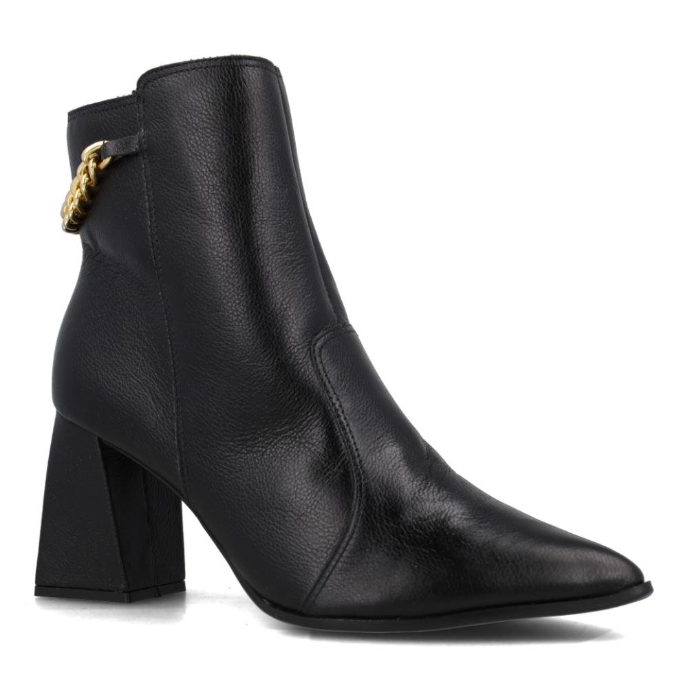 Bota Cano Curto Bebecê Chain Feminina Preto 2