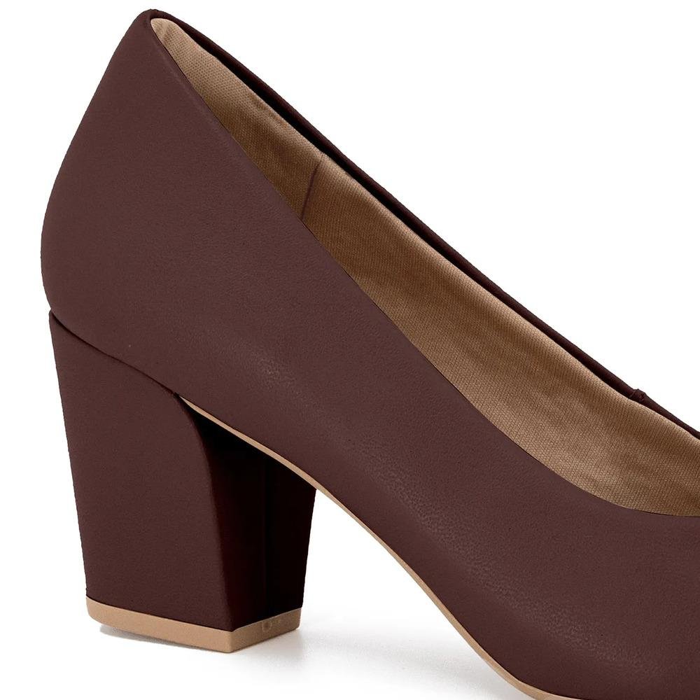 Scarpin Bico Fino Usaflex Classic Feminino Marrom 2