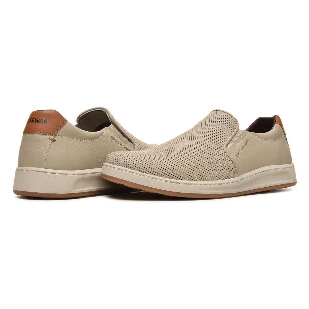 Sapatênis Slip On Free Way Masculino Casual Off White 5