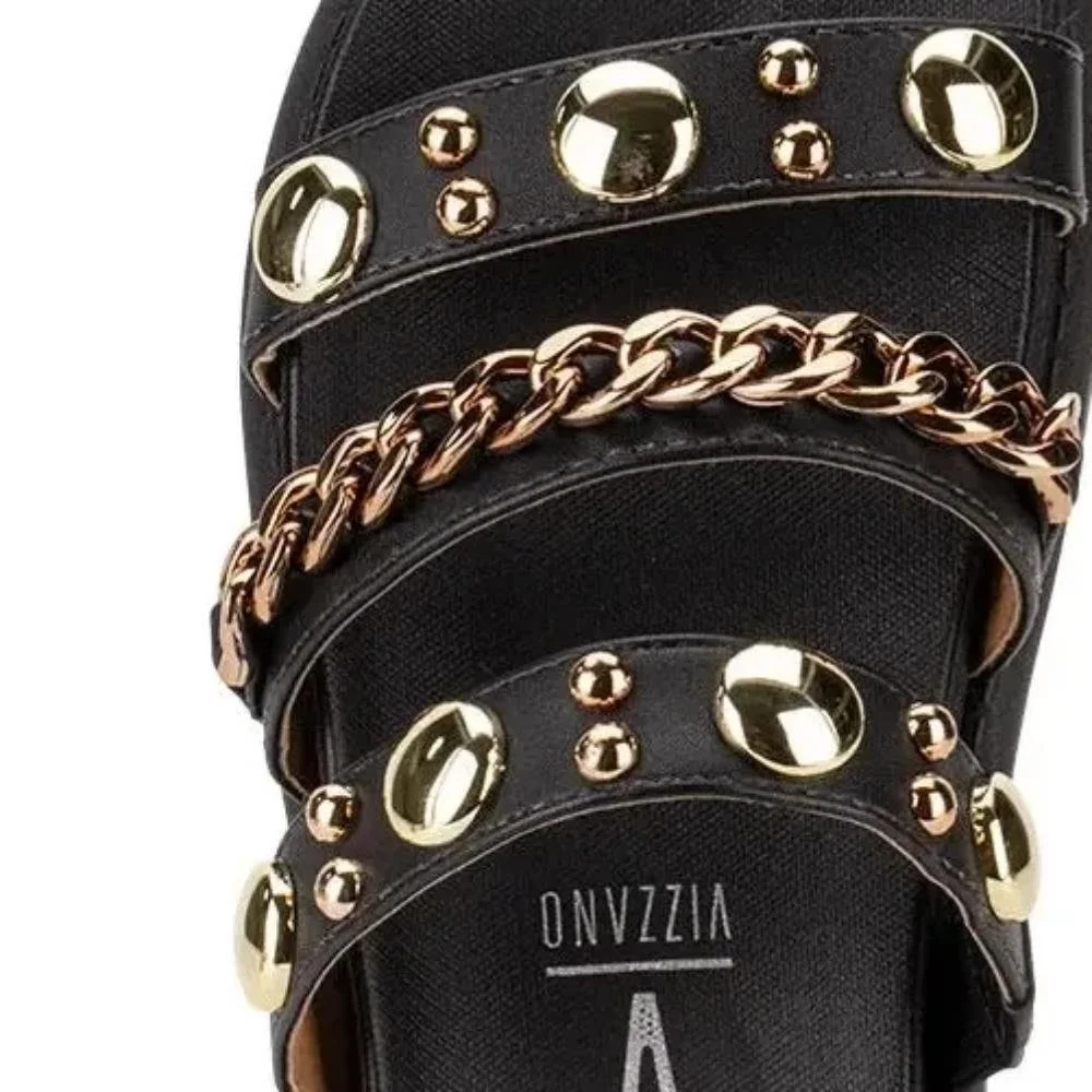 Sandália Papete Vizzano Chain Feminina Preto 4