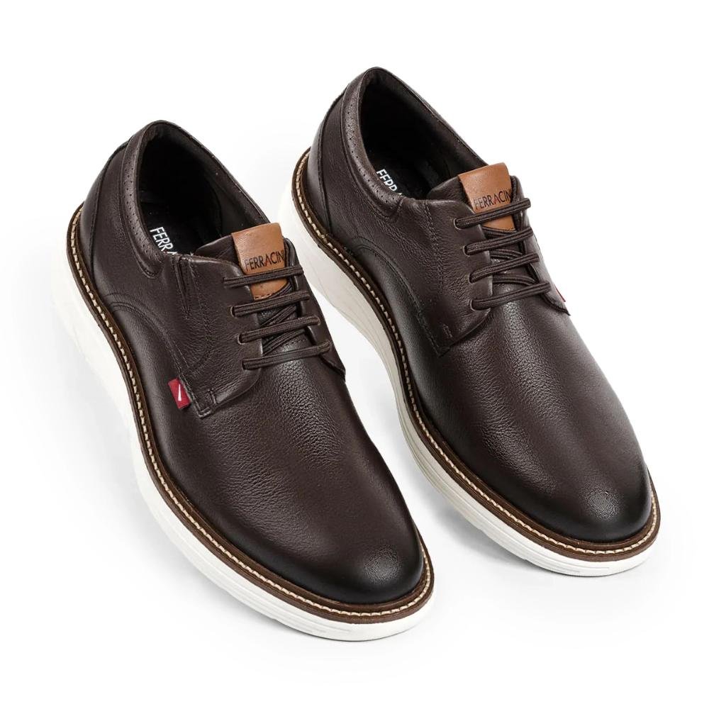 Sapato Social Ferracini Elegante Masculino Marrom 2
