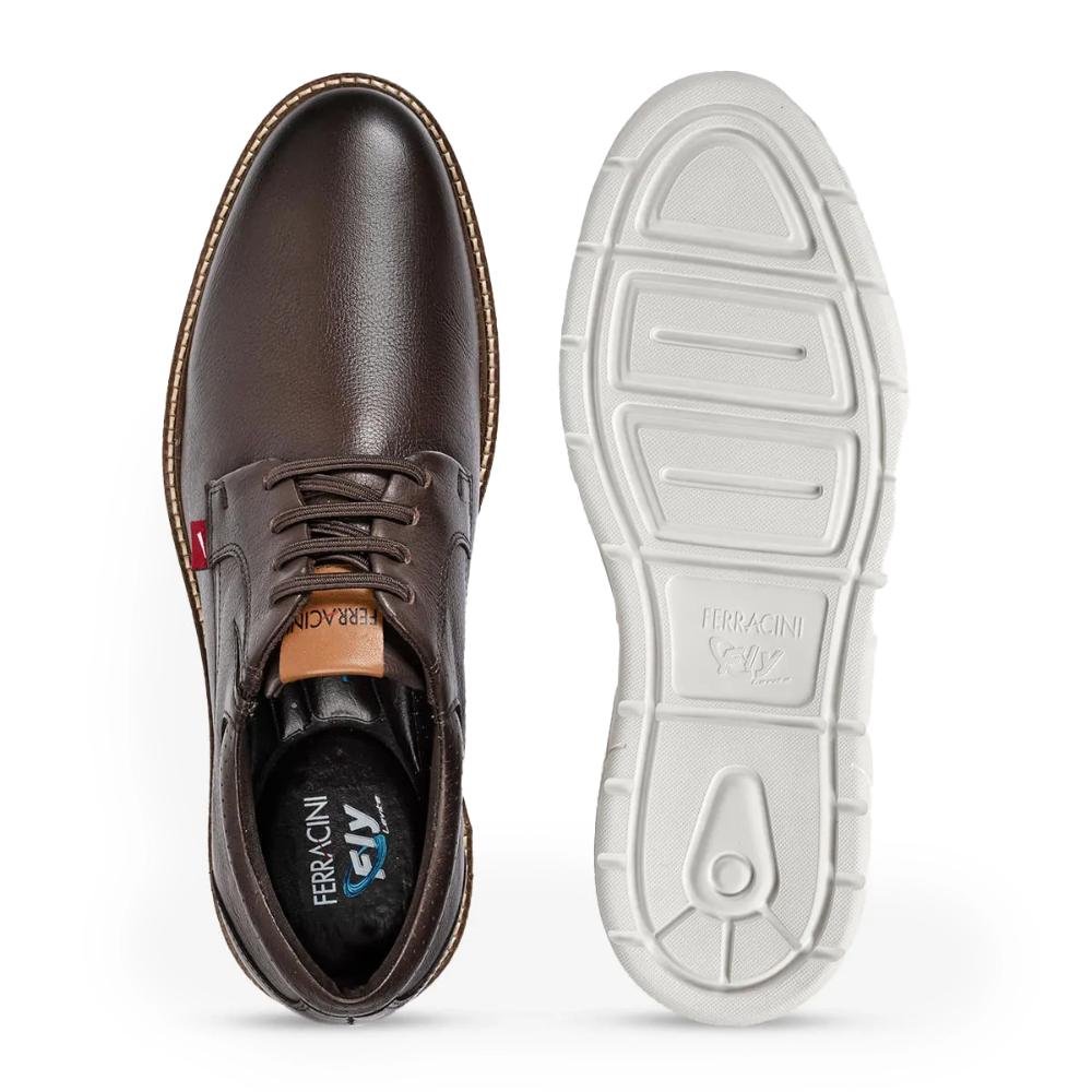 Sapato Social Ferracini Elegante Masculino Marrom 4