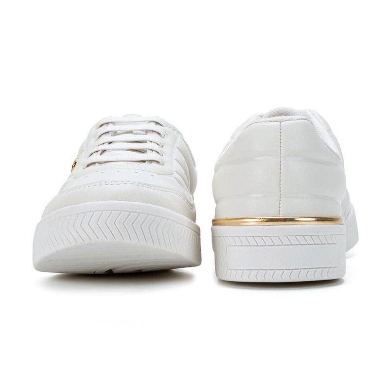 Tênis Kolosh Casual Detalhes Metálicos Feminino Branco 3