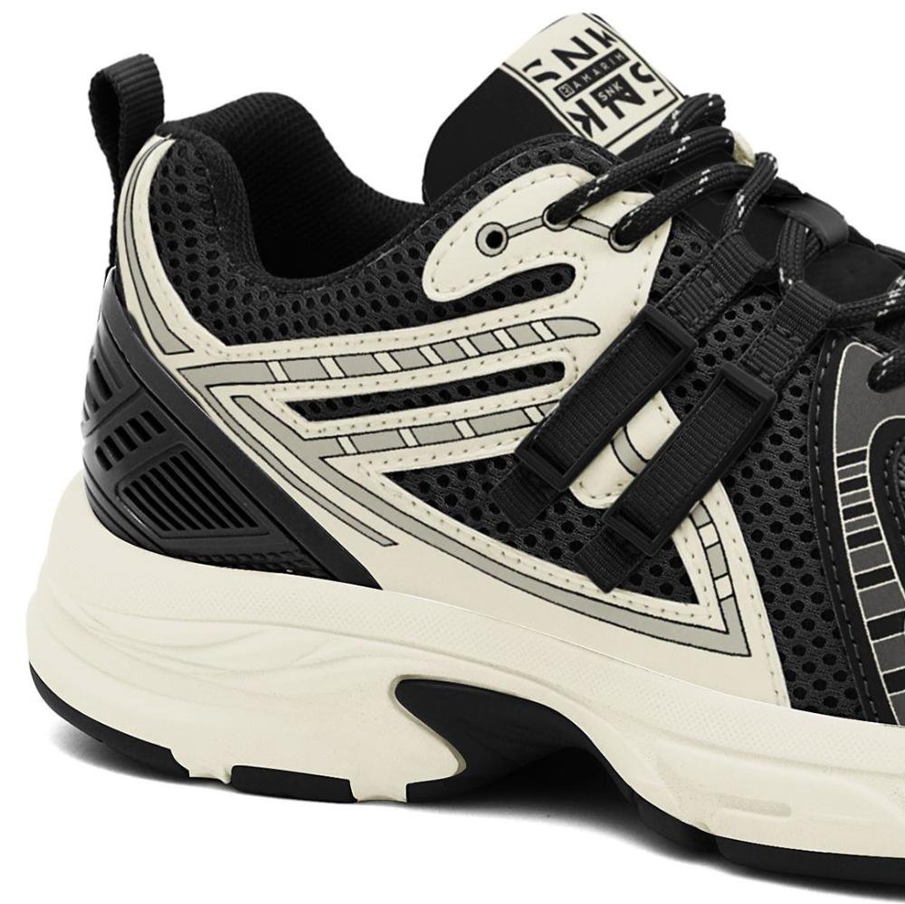 Tênis Ramarim Chunky Casual Feminino Preto/Branco 2