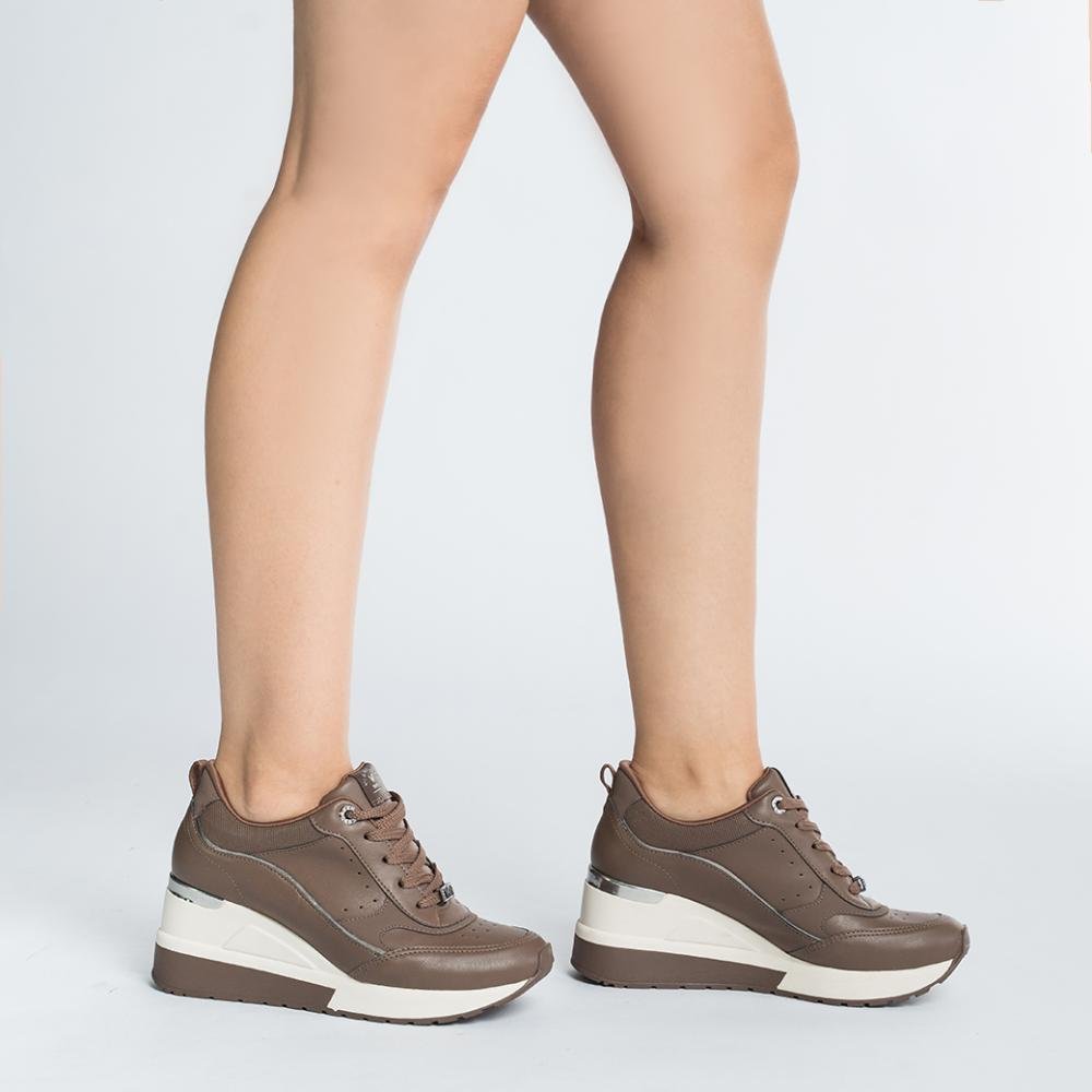Tênis Via Marte Anabela Feminino Marrom 2