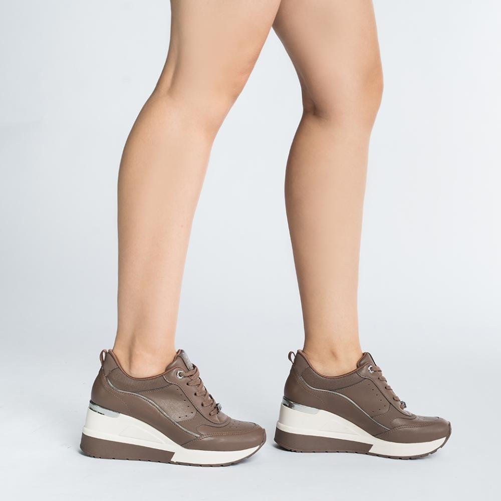 Tênis Via Marte Anabela Feminino Marrom 3